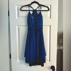 Sparkly Blue Homecoming Dress